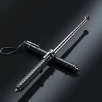 Stability-supporting cane for automatic self-defense