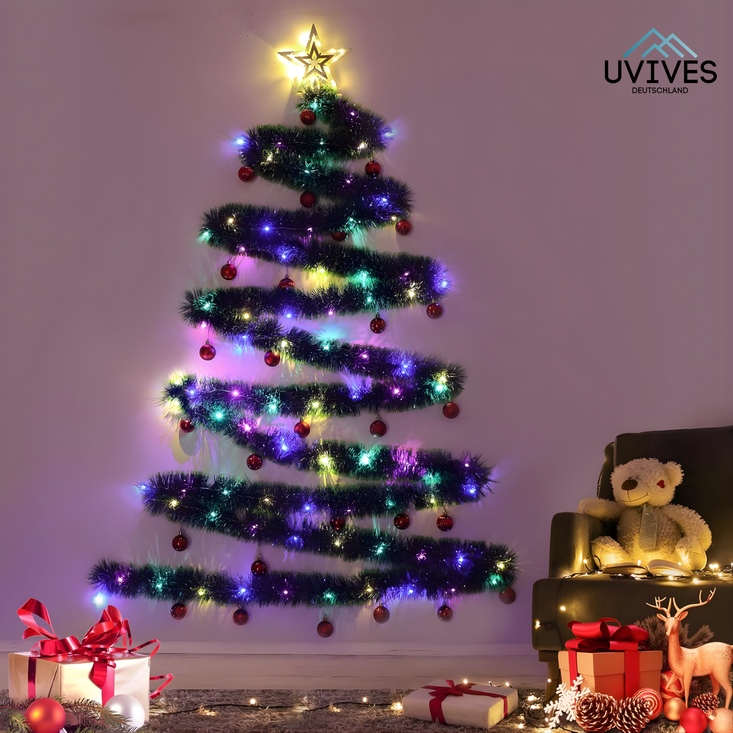 Wandzauber: Der platzsparende Weihnachtsbaum für dein Zuhause