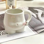 Charming ceramic mug with round belly design