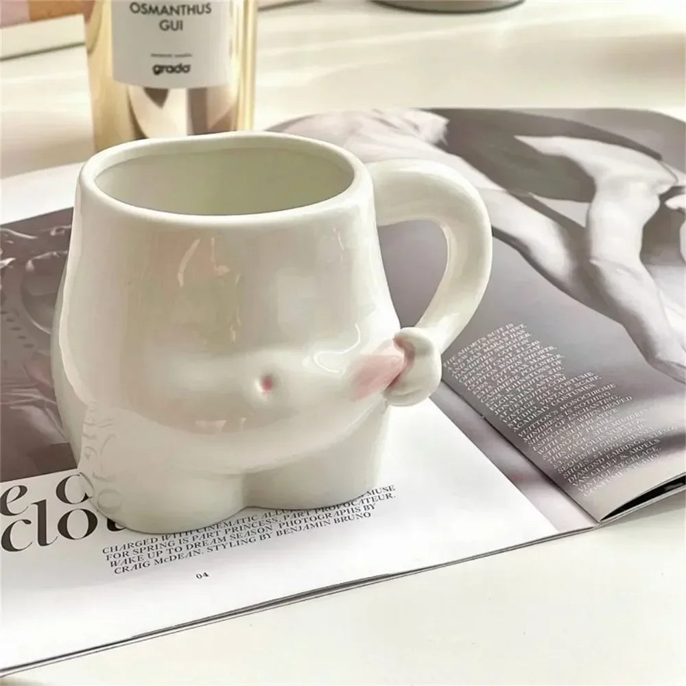 Charming ceramic mug with round belly design