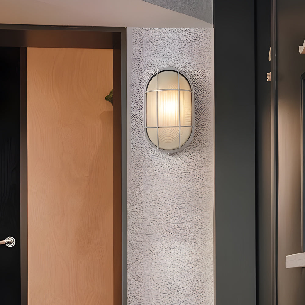 Elegante Außenwandleuchte im Retro-Industrie-Stil – Oval oder Rund