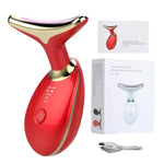 Anti-Wrinkle Facial Massager with LED Light Therapy for Face and Neck