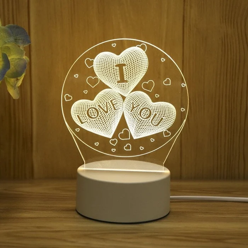 3D Illusionslicht mit USB-Anschluss für zauberhafte Akzente