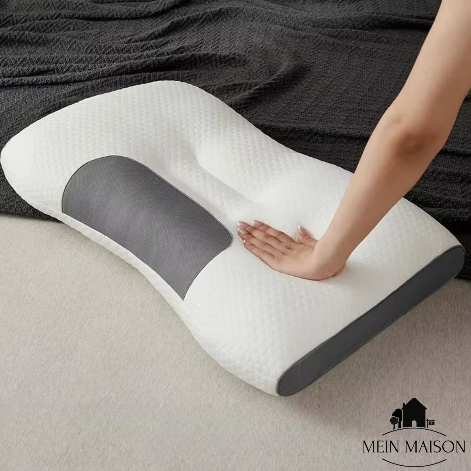 Ergonomisches Nackenkissen aus Memory-Schaum für optimalen Schlaf