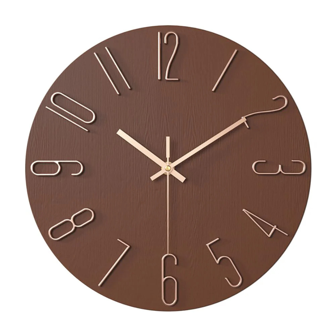 Modern and Silent Wall Clock for Living Room - Elegant Clock