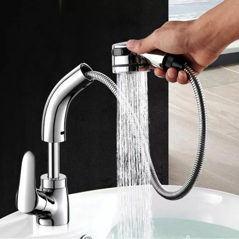 Eleganter Wasserhahn mit flexiblem Auslauf für Ihr Bad