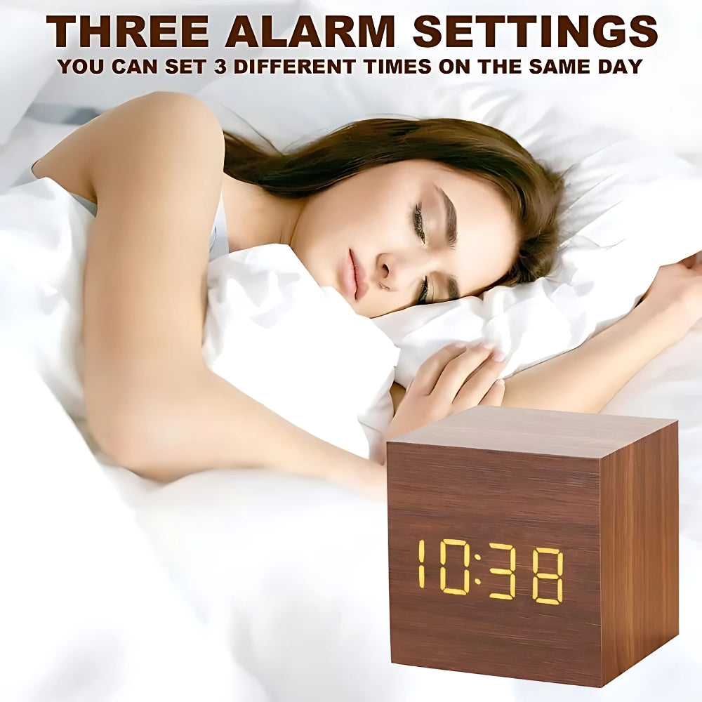 Compact Cube Alarm Clock | Precise Time