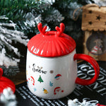 Christmas mugs with festive design
