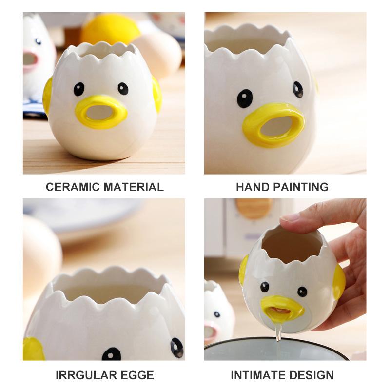 Practical egg separator in chicken design