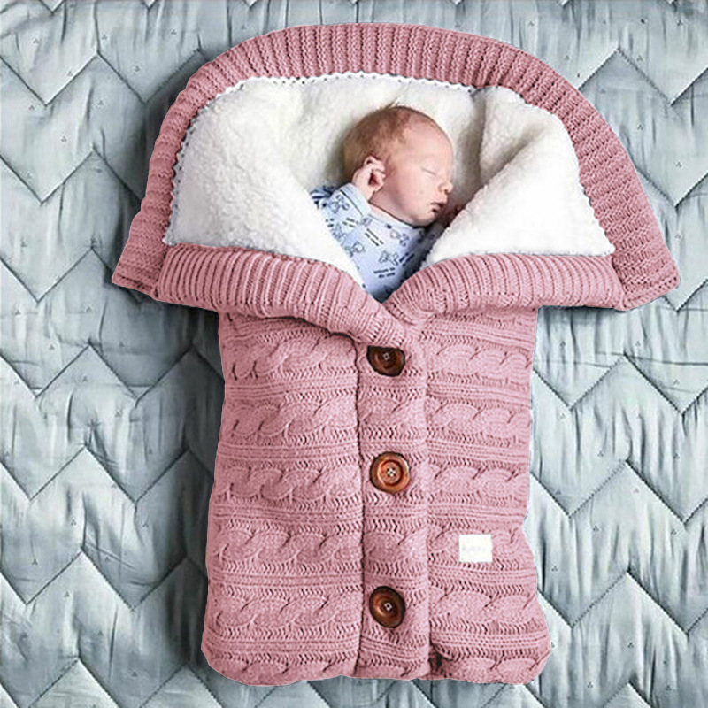Lined Baby Sleeping Bag with Hood – Soft Knitted Fabric