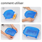 6-piece silicone lid set
