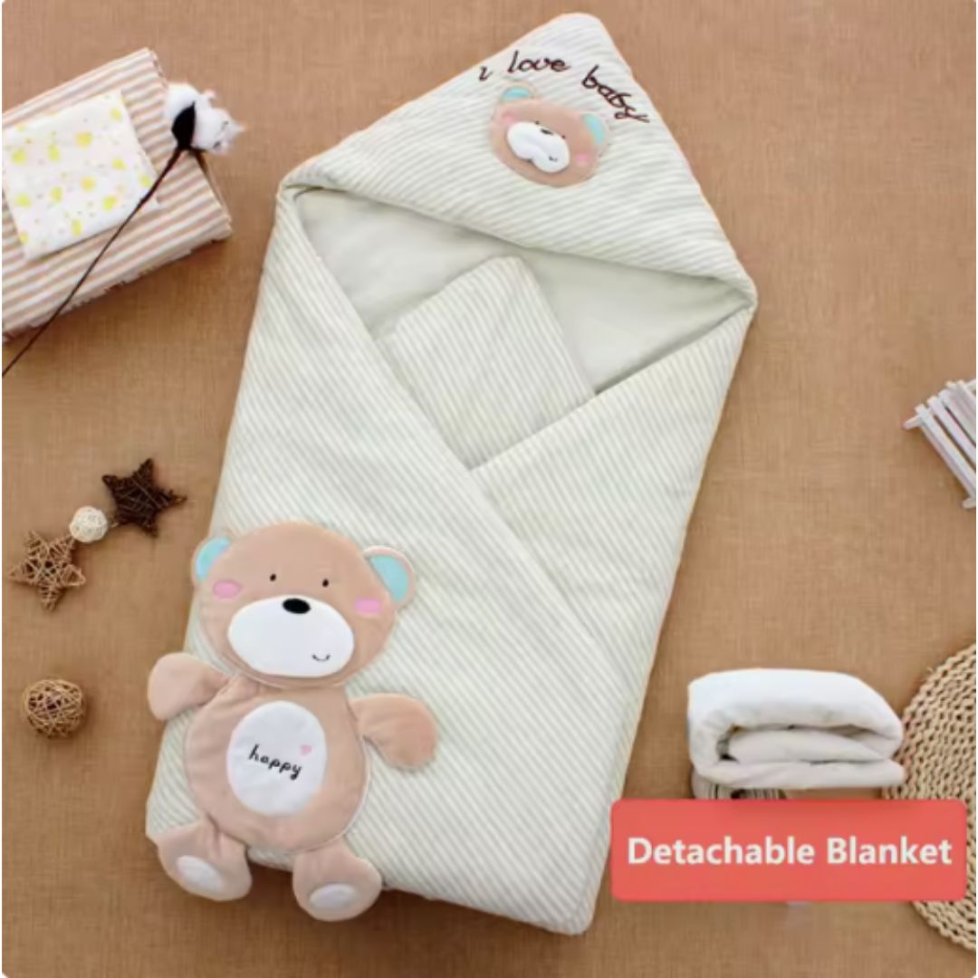 Hooded Swaddle Blanket for Babies – Cozy Sleeping Bag for Newborns