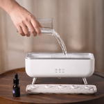Aromatic diffuser with Medusa-like mist effect and LED lighting