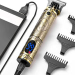 Vintage Barttrimmer – Professionelle Haarschneidemaschine, kabellos, USB-aufladbar