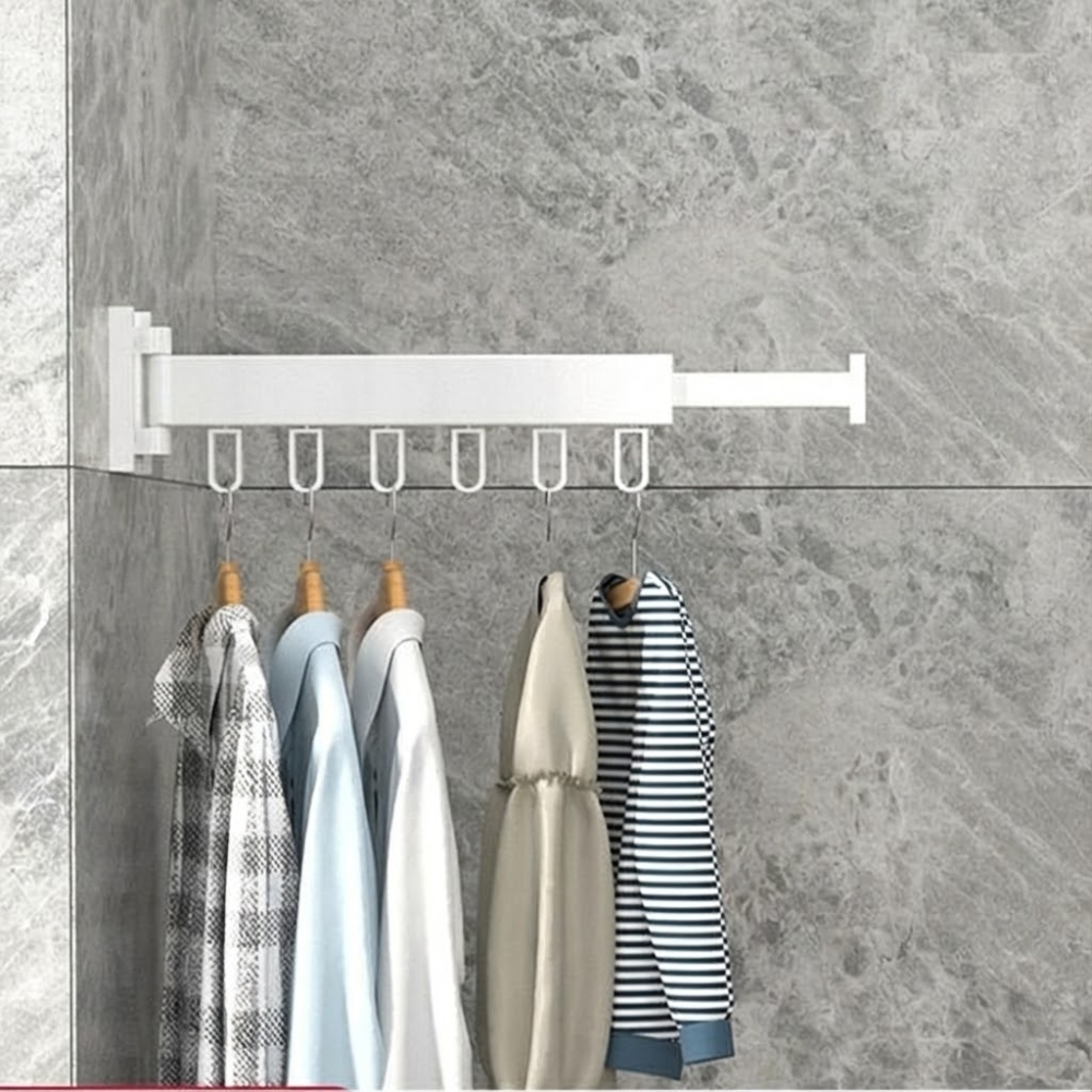 Wall-mounted, Retractable Clothesline for space-saving use