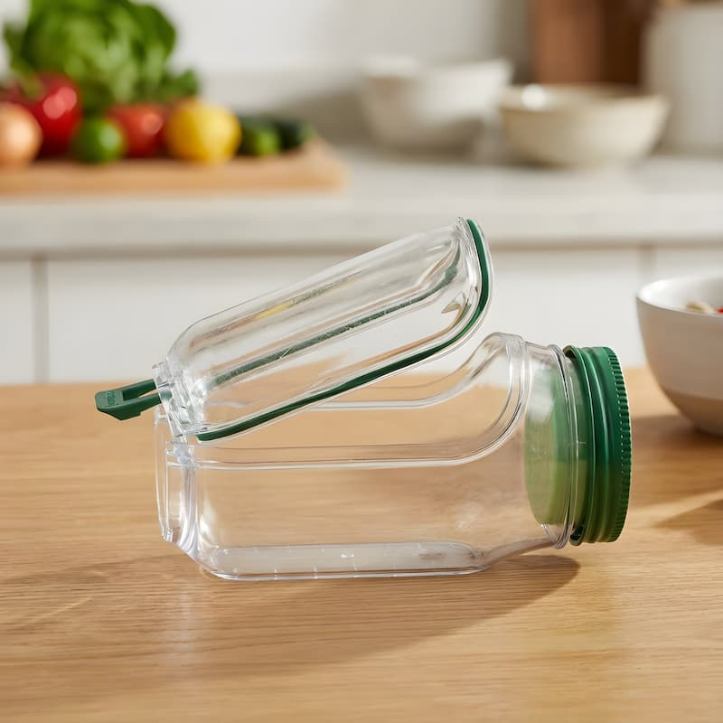 Practical Glass Salad Bowl with Lid – Fresh Ingredients, No Soggy Salads