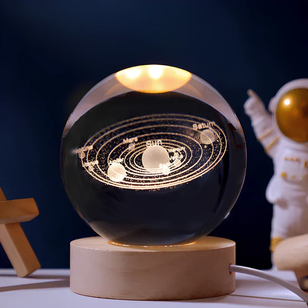3D-Engraved Crystal Sphere - AstralGlow