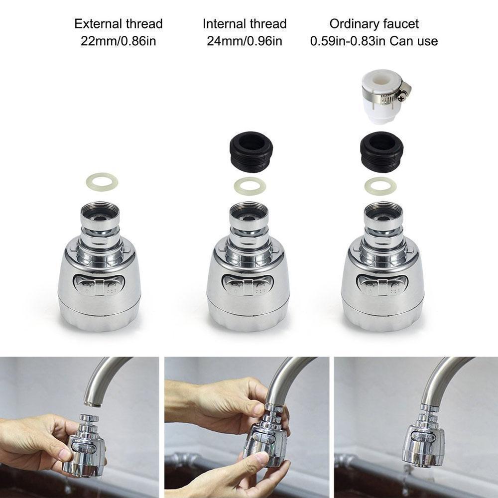 360° drehbarer Wasser sparender Wasserhahn