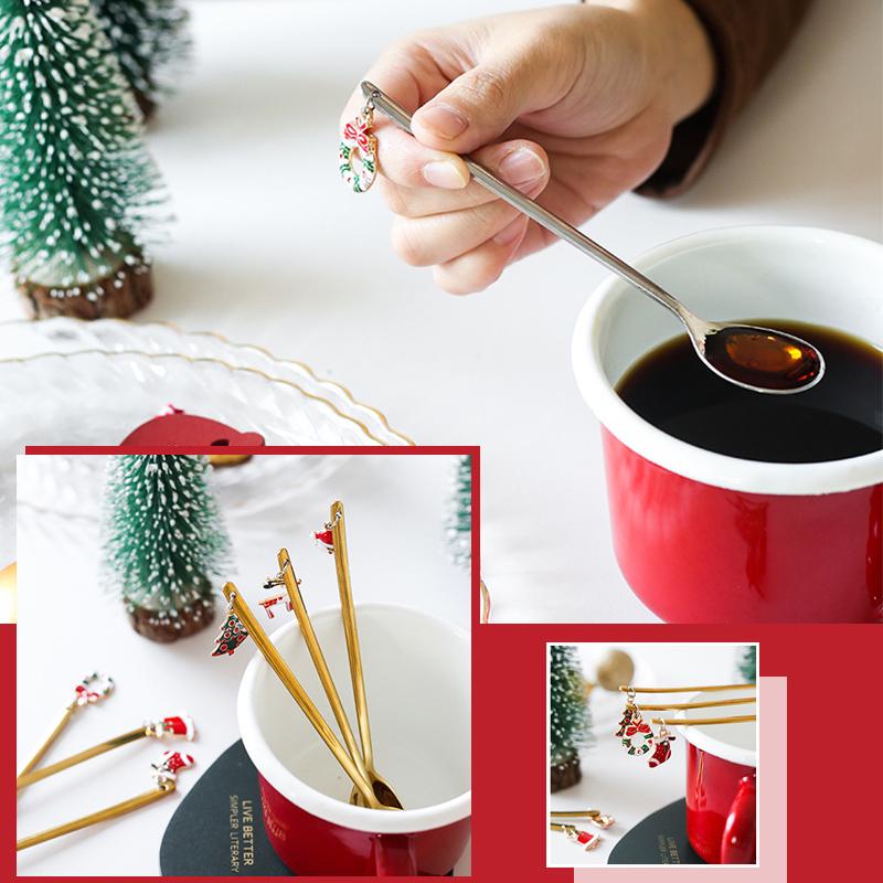 Metal Spoon Gift Set for Home Christmas Decorations