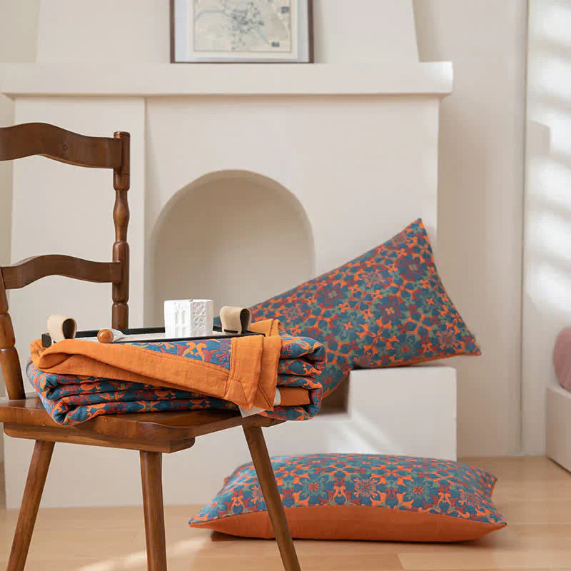 Sechsschichtige Baumwoll-Decke mit lebhaftem Design