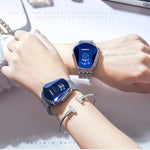 Elegant Men's Quartz Wristwatch with Diamond Surface