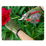 Robust garden gloves with cowhide reinforcement
