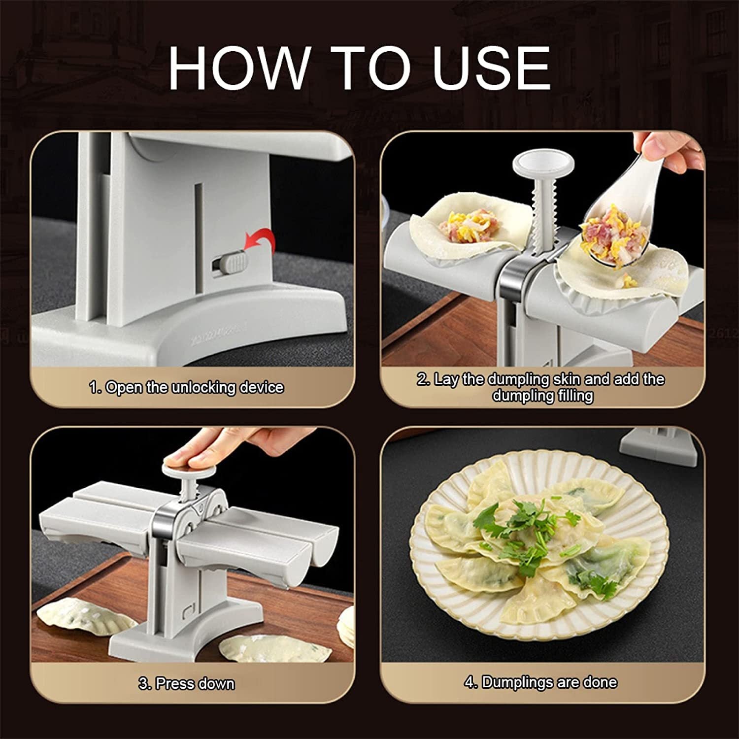 Practical dumpling maker for the whole family