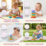 Colorful Spinning Toy with Rainbow Color Tower