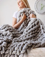 Cozy knitted blanket for ultimate comfort