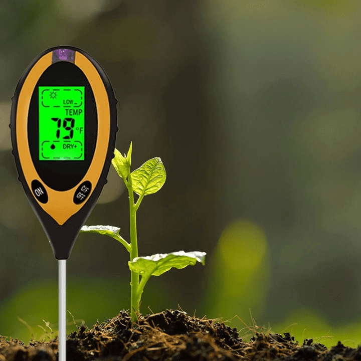 All-in-One Bodenanalysator: pH, Feuchtigkeit, Temperatur, Licht