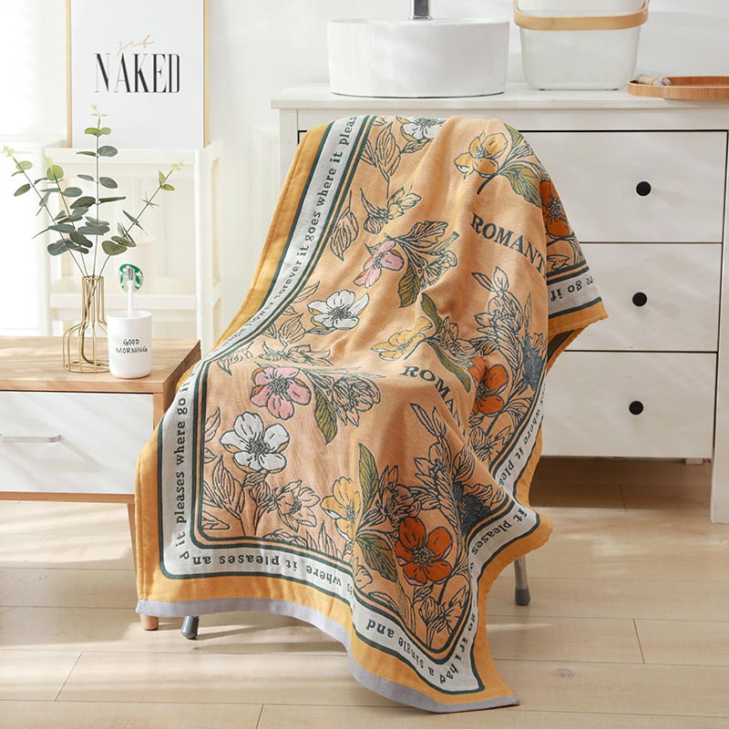 Reversible Cotton Beach Towel in Vibrant Colors | AquaChic