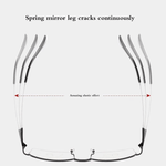 Lightweight titanium reading glasses with progressive lenses