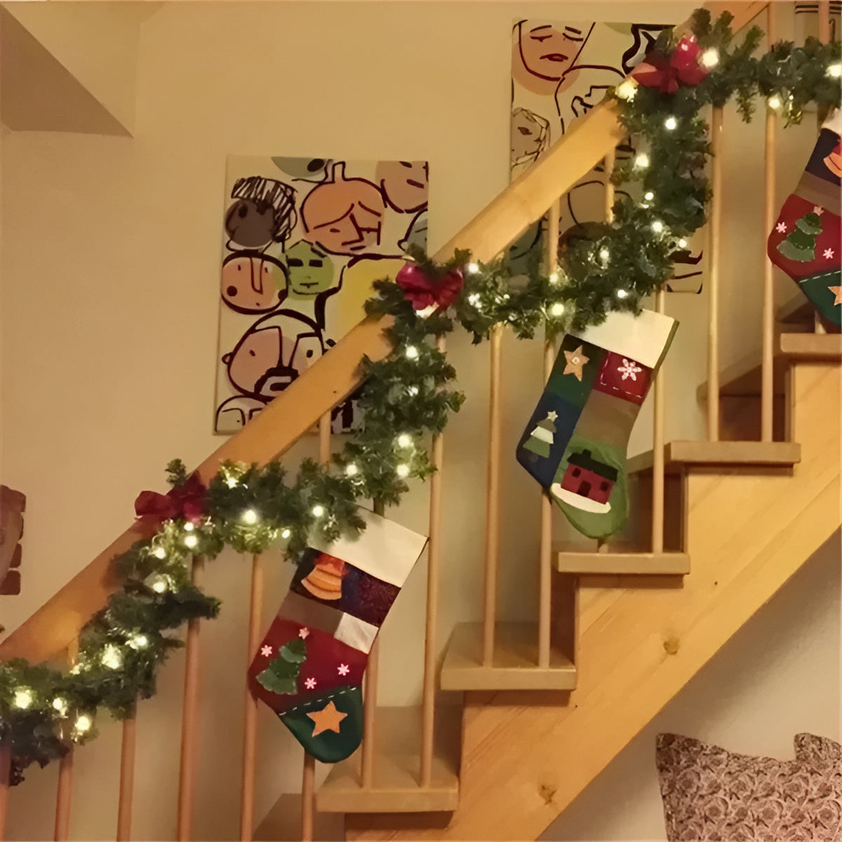 Festive LED Garland in Rattan Look | 270 cm | Warm White Light