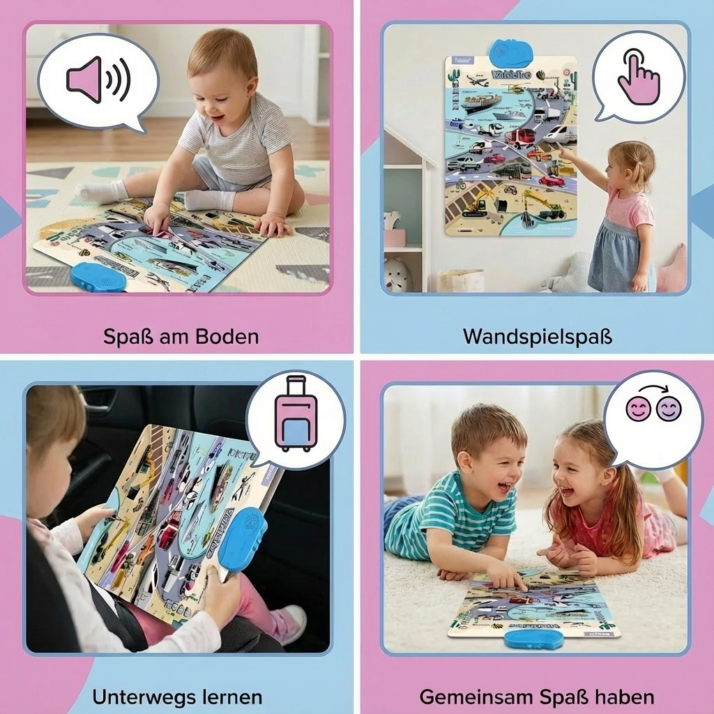 English Learning Wall for Kids with Voice Function
