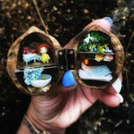 Walnut Wonderland | Handcrafted Miniature House with Library