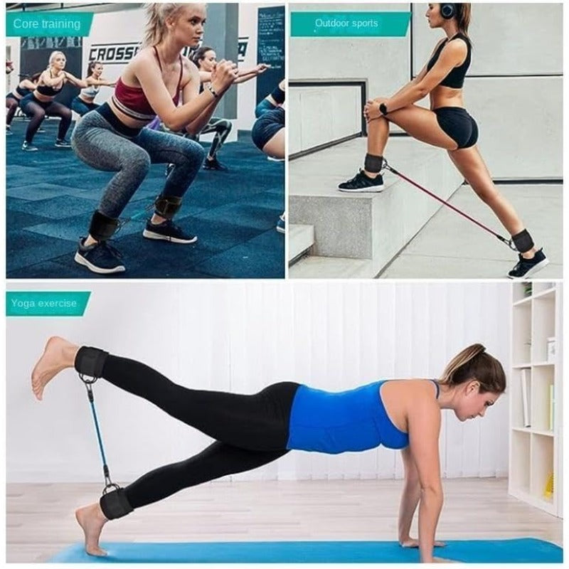 Resistance Band Set for Ankles - 5-Piece Exercise Set
