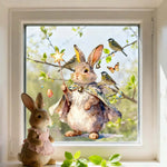 Farbenfrohe Fensterdekoration für Ostern | Fröhliche Hasen & Eier