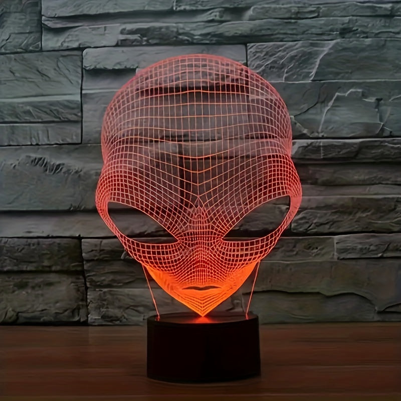 3D Alien Lamp with LED Color Lighting and Touch Control
