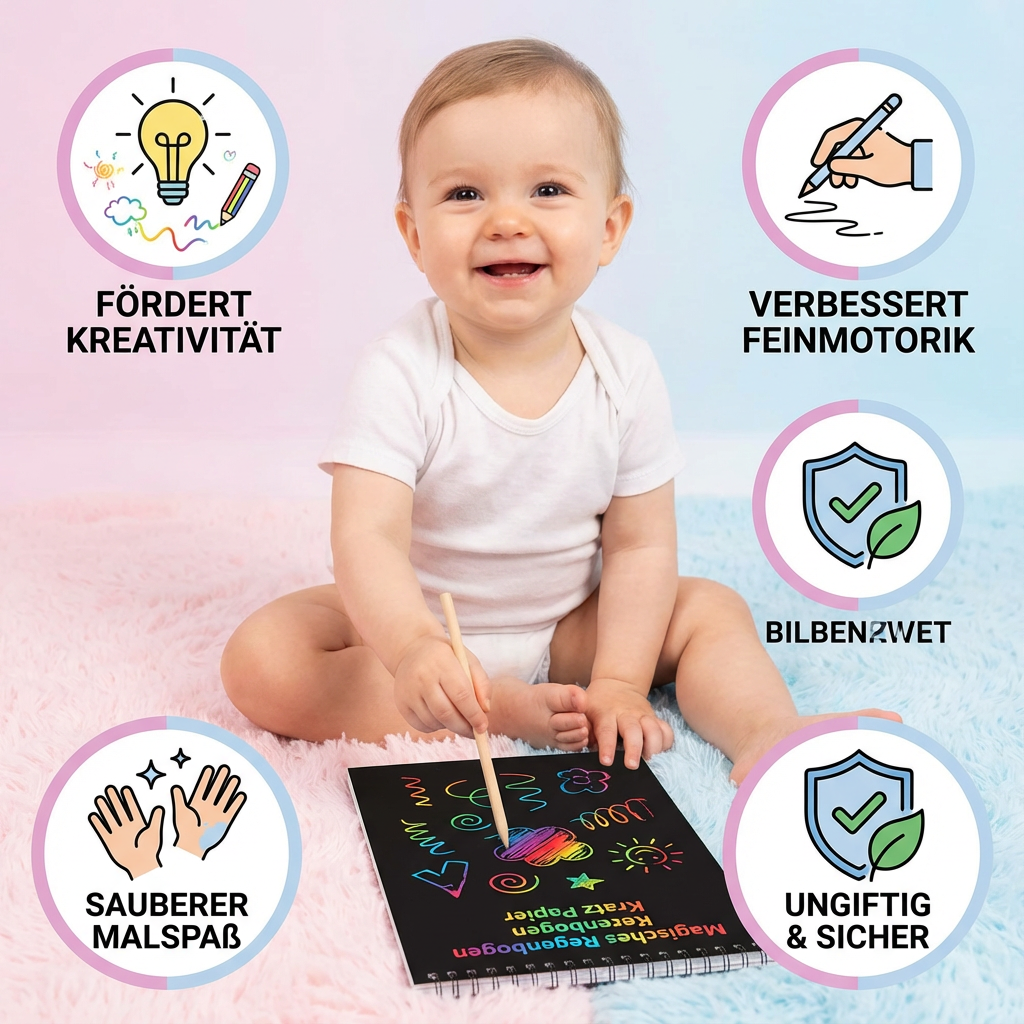 Rainbow Scratch Paper for Creative Artworks