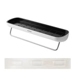 Wall Mounted Shower Caddy No Drilling – With Towel Bar & Drain Holes