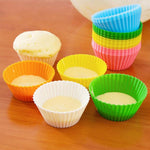 Set of 6 Reusable Silicone Baking Cups for Muffins