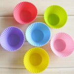 Set of 6 Reusable Silicone Baking Cups for Muffins