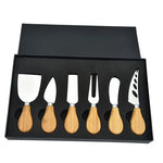 6-Piece Stainless Steel Cheese Knives Set for Charcuterie Boards and Cutlery