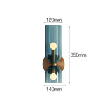Moderne Glas-Wandleuchte mit Doppelkopf-LED