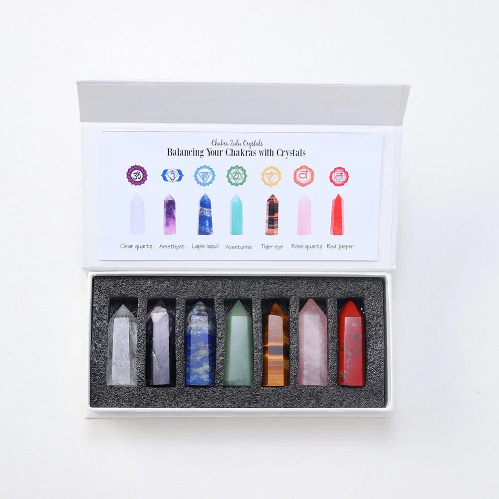 Geschenkset mit 7 Chakra Steinen