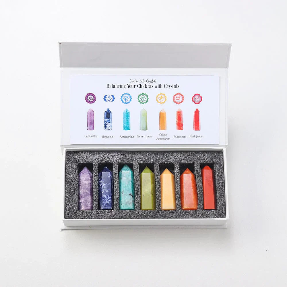 Geschenkset mit 7 Chakra Steinen