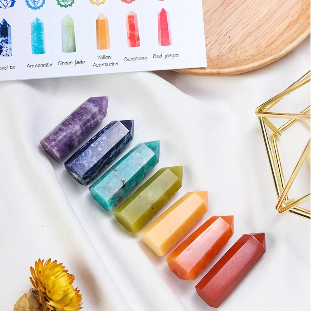Geschenkset mit 7 Chakra Steinen