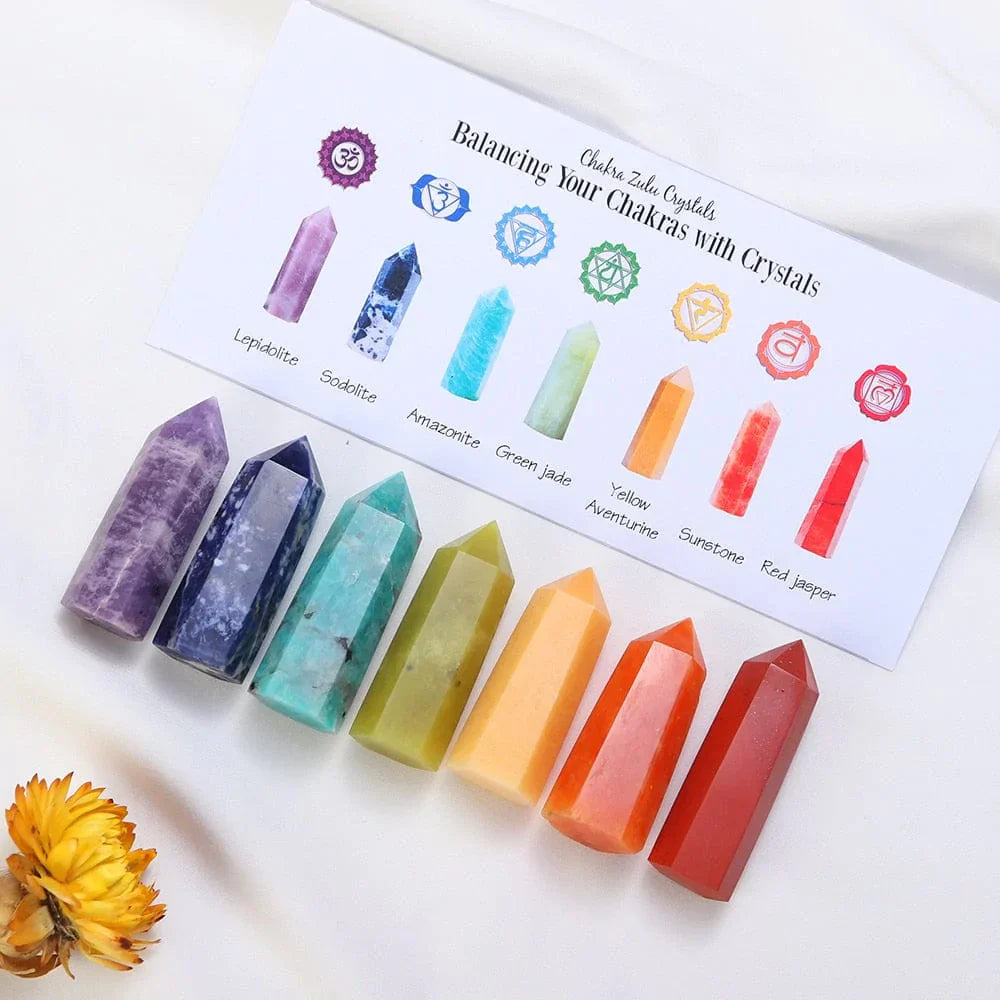 Geschenkset mit 7 Chakra Steinen