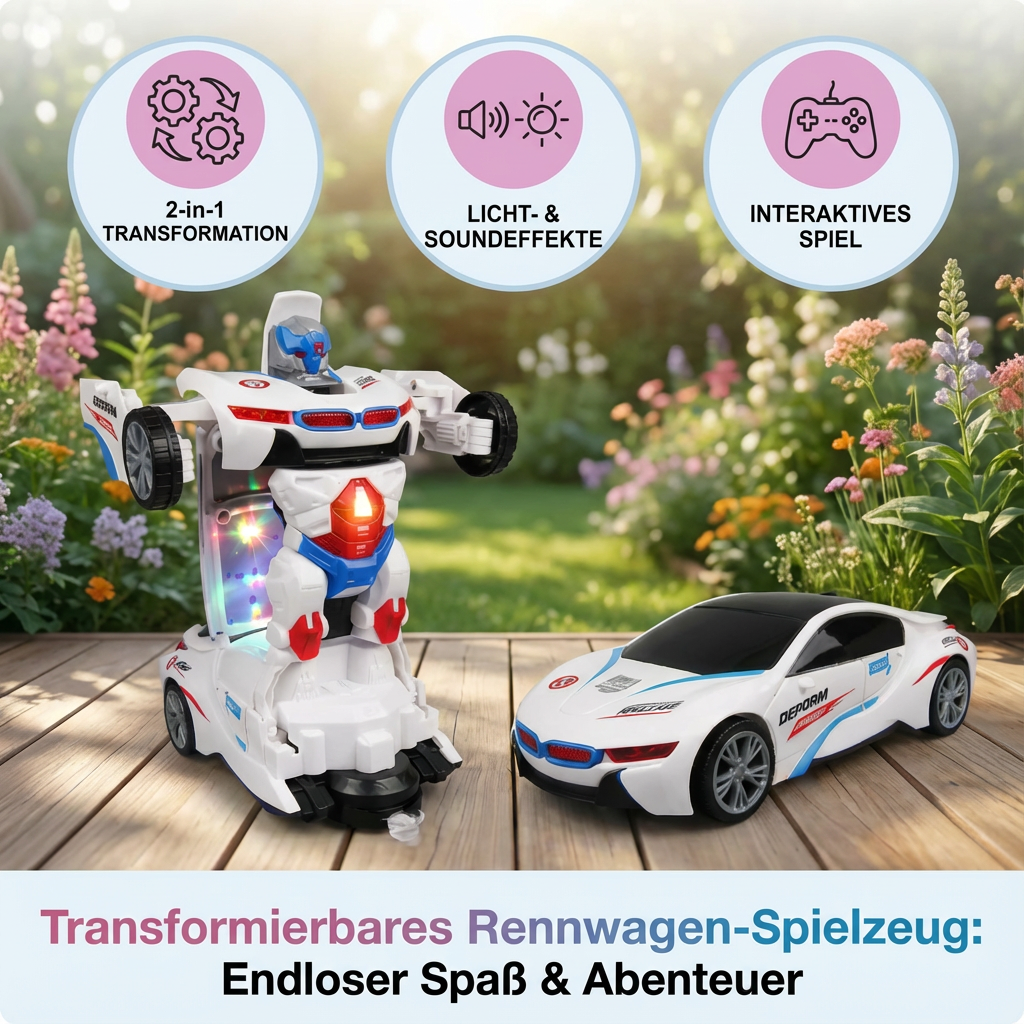Toy car with transformable design for children