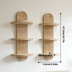 Multi-tier Wall Shelf Made of Natural Wood – Stylish and Practical
